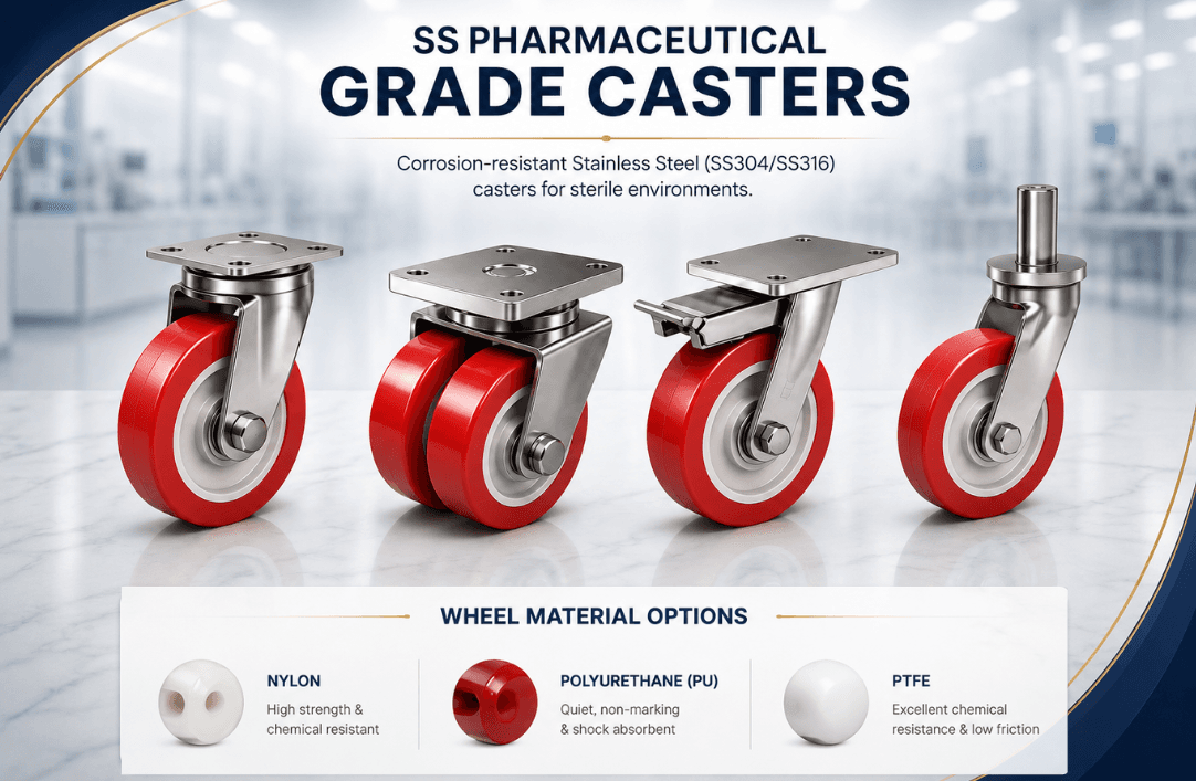 SS Pharmaceutical Grade Casters view 2